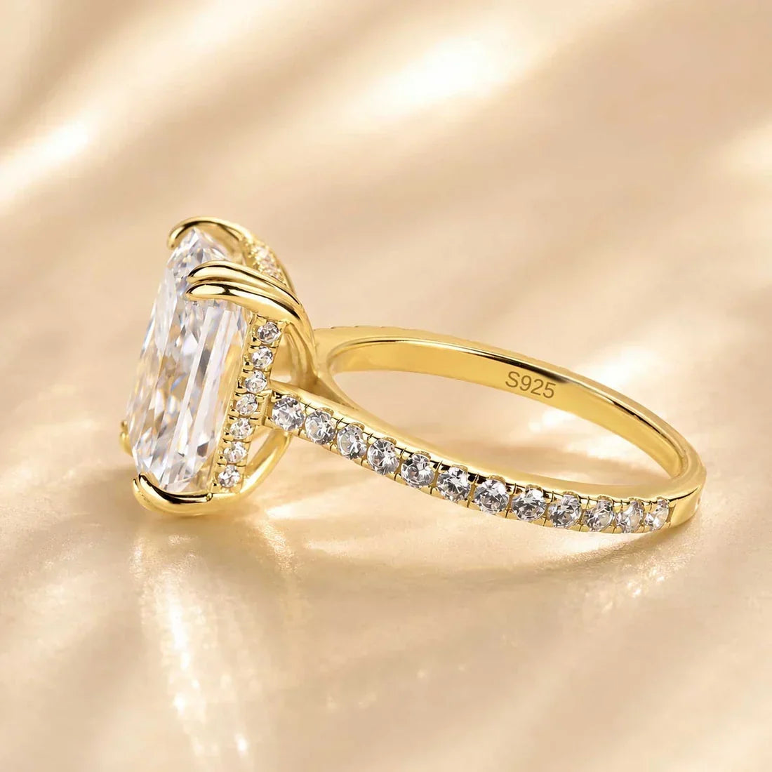 Radiant Cut Travel Ring for Women