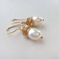 Golden Thread Pearl Vintage Earrings