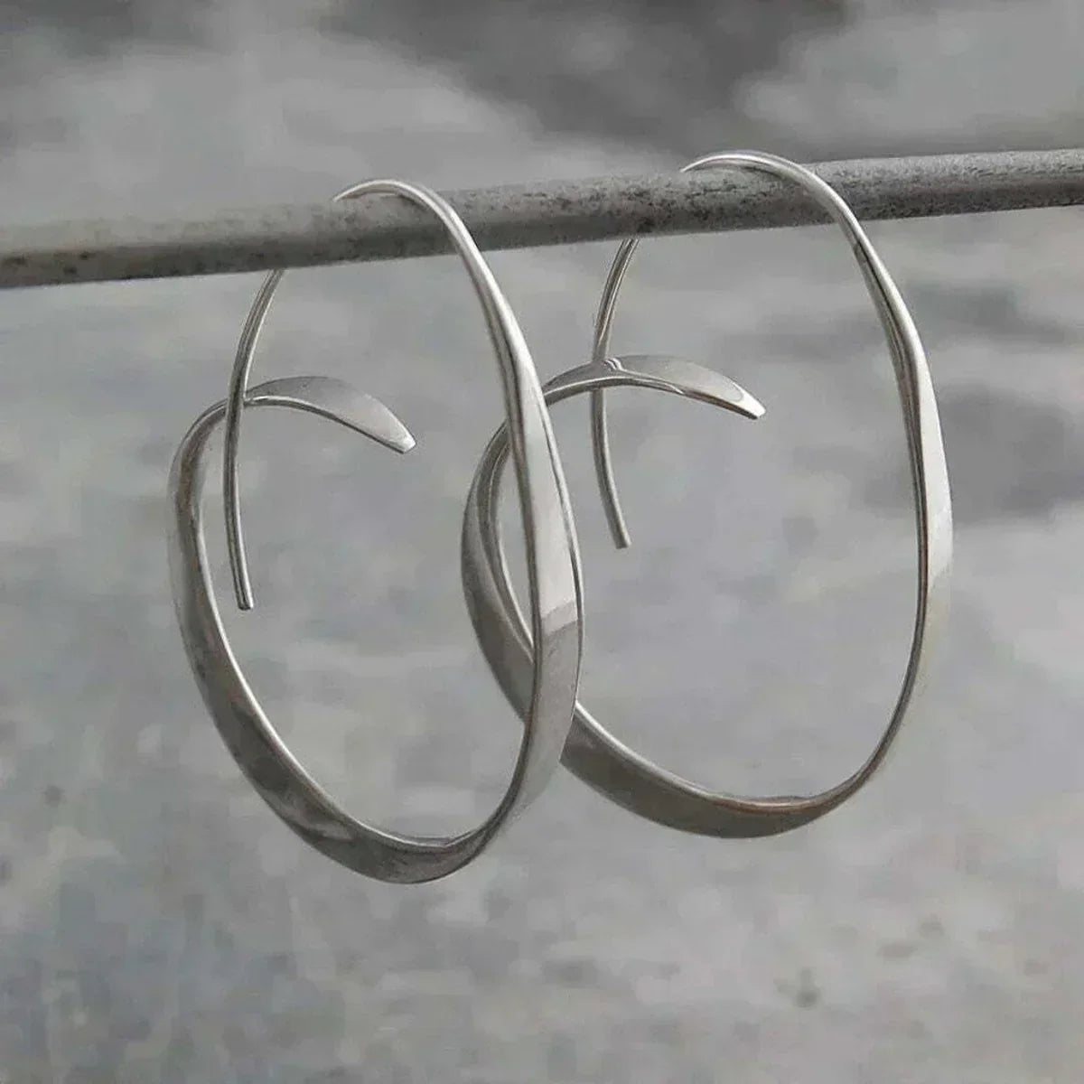 Open Spiral Drop Earrings