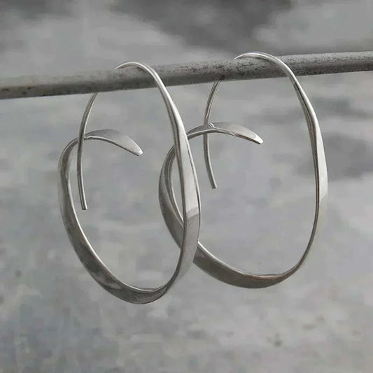 Open Spiral Drop Earrings