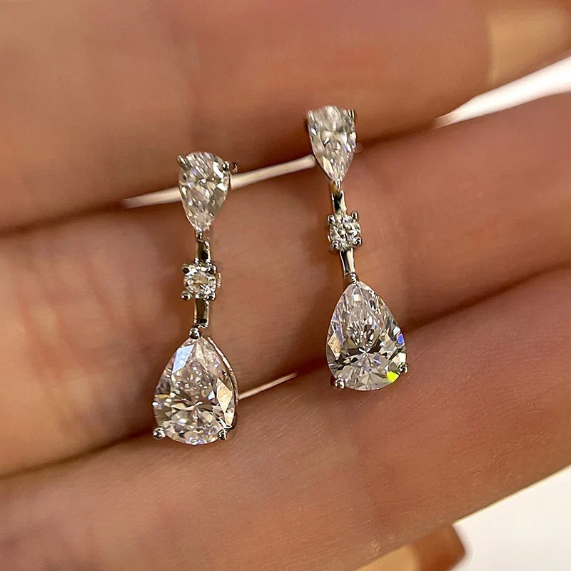 Elegant Pear Cut Women'S Earrings
