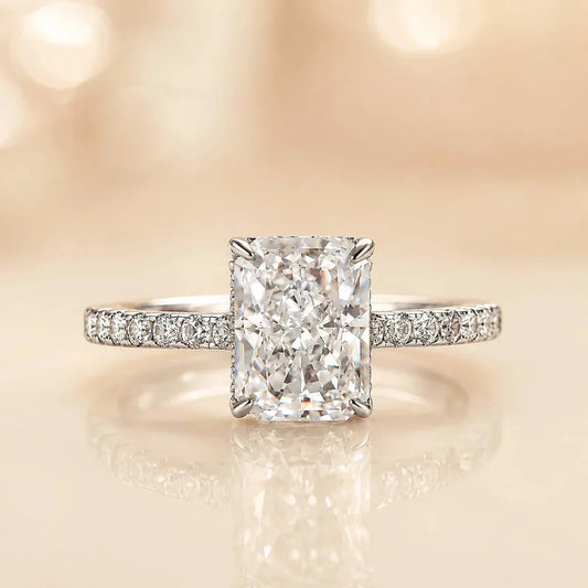 Radiant Cut Travel Ring for Everyday Wear