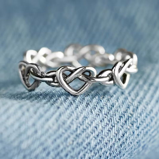 Interlinked Heartline Elegance Ring