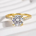 Round Cut Halo Engagement Ring