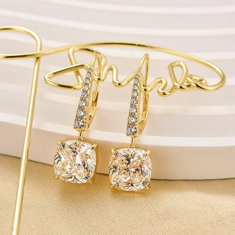 Exquisite Cushion Cut Women'S Earrings