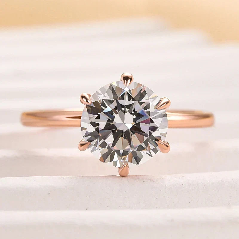 Round Cut Solitaire Engagement Rin