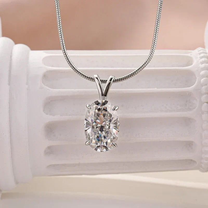 Oval Cut Pendant Necklace