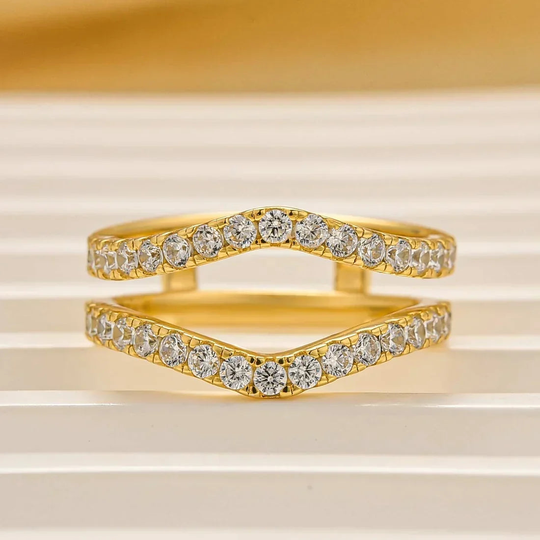 Vintage Round Cut Wedding Band Ring Enhancer