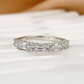 Yellow Gold Emerald & Round Cut Wedding Ring