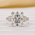 Cushion Cut Three Stone Engagement Ring