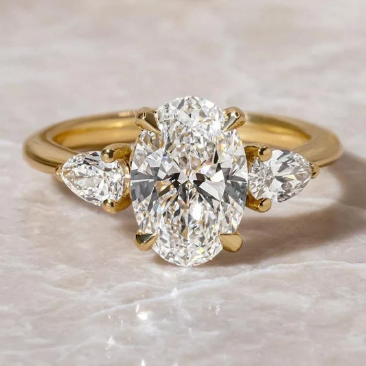 Oval Cut Three Stone Engagement Ring