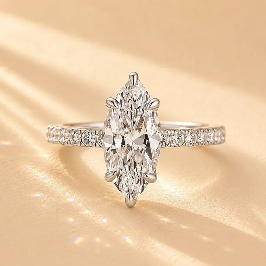 Elegant Marquise Cut Engagement Ring