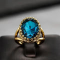 Blue Sapphire Golden Ring