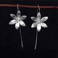 Silver-Plated Boho Flower Earrings