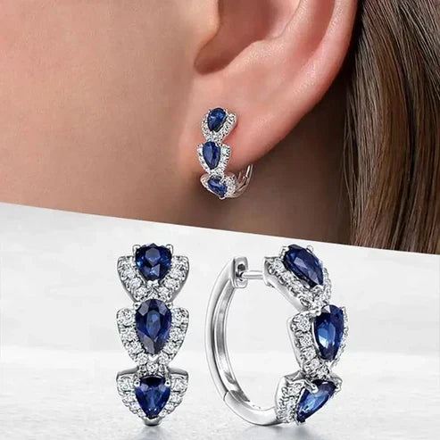 Royal Sapphire Crest Earrings