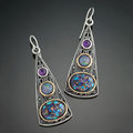 Cosmic Boho Earrings Made of Sterling Silver