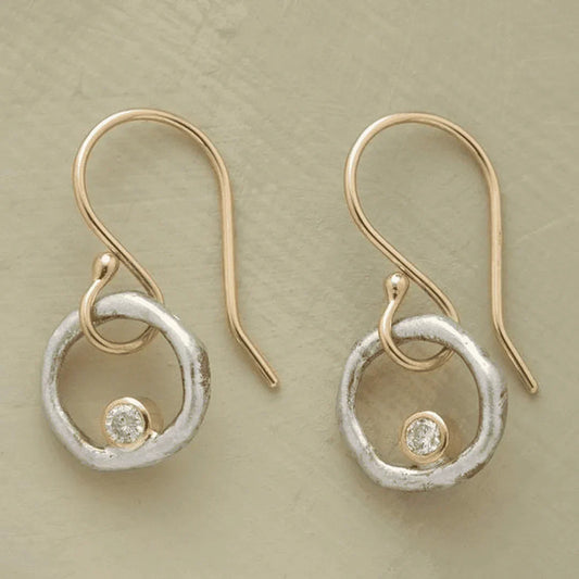 Retro Gold And Silver Earrings