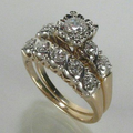 Vintage Gold Ring with Glitter