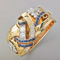 Gold Zircon Jewel Ring