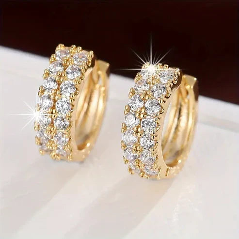 Bright Gold Stud Earrings