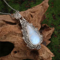 Antique Moonstone Drop Necklace