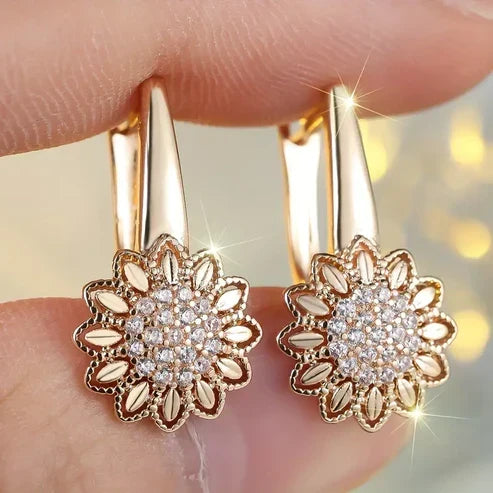 Starlight Flower Gold Earrings