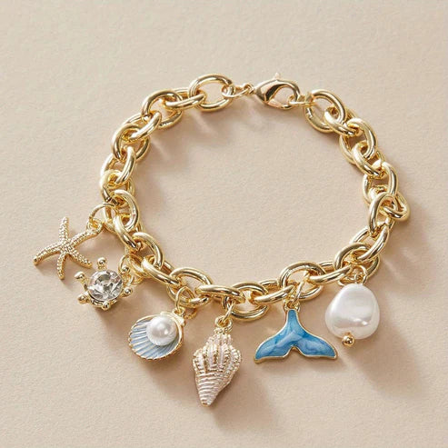 Ocean Shells Golden Bracelets