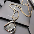 Crystal Pendant Gold Necklace