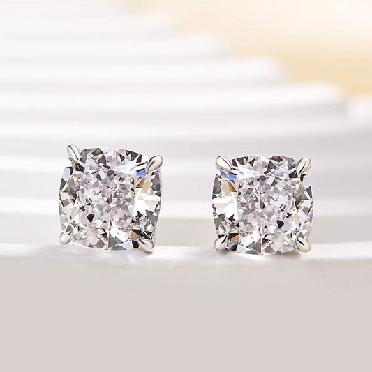 Cushion Cut Women'S Stud Earrings