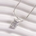 Timeless Crushed Ice Radiant Cut Pendant Necklace