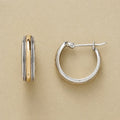 Shimmering Gold Silver Hoop Earrings