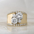 Vintage Golden Bright Zirconia Ring